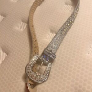 Silver Rhinestone Women's Belt